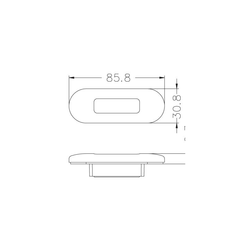 MARINE BOAT LED BLUE OBLONG STAINLESS STEEL COURTESY LIGHT AWESOME
