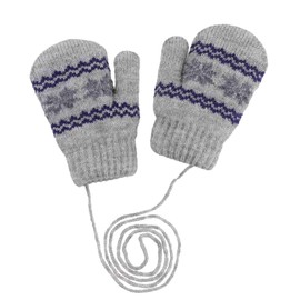 HinyBoeh Baby-Winter-Knitted-Mittens Stretchy-Thick-Gloves Cold-Weather Warm-Snowflake-Mittens for 0-2Years Boys-Girls