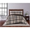 Truly Soft Paulette Plaid Taupe Twin XL 2 Piece Duvet