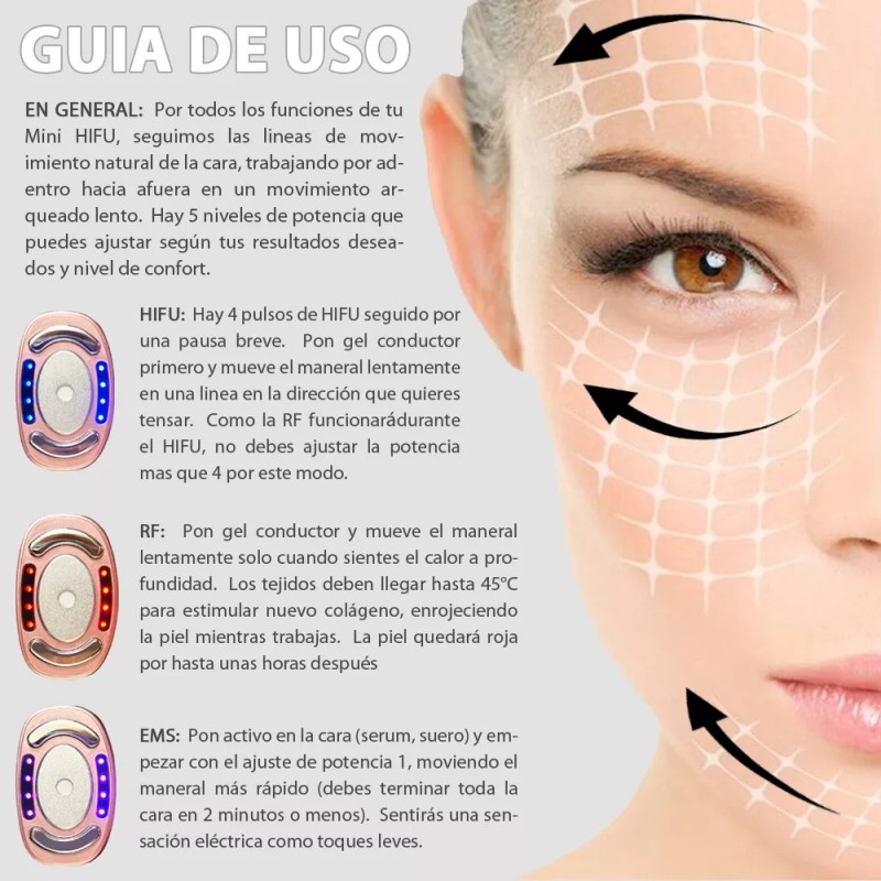 Aqua Aesthetics Mini Hifu Portatil Radiofrecuencia Ultrasonido Rf Facial V2