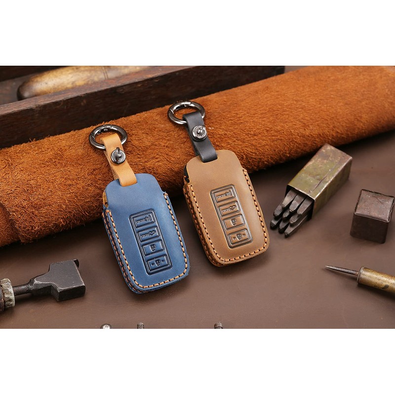 ontto Leather Key Fob Cover Keyring for Lexus IS200t IS250