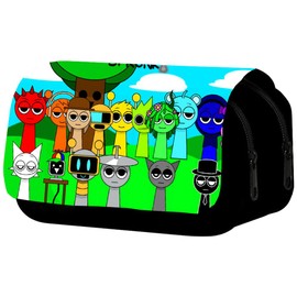 JXBBAAC Sprunnki Pencil Case Large Capacity Pencil Case 3D Print Kids Pencil Case Boy Girl Pencil Case for Teen Gift A, purple, Garment bag