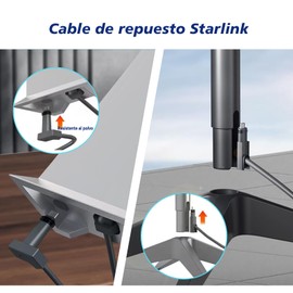 Boobrie 10 m Starlink Gen2 Cable, 32.8 ft Starlink Replacement Cable, High Speed Transmission, 1200 Mbps, Waterproof, Starlink Rectangular Satellite V2 Cable, Multifunctional Protection, Starlink V2