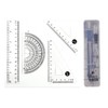 CHSYOO 6 x Plastic Math Geometry Tool Transparent Ruler Set,