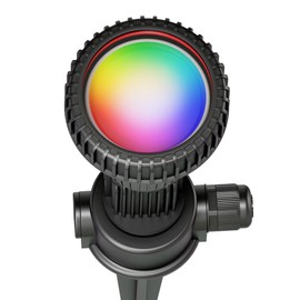 ledscom.de PIRK Outdoor Garden Spotlight with Ground Spike IP44 Black Includes Smart Home RGBW GU10 LED Lamp 473lm