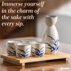 PUNNIO Ceramic Sake Set, 5pcs Japanese Saki Set with 1