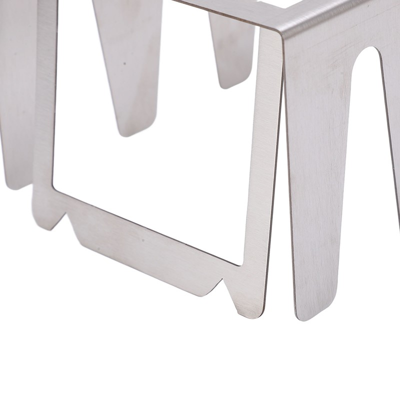 BBQ Skewer Rack Lightweight Portable Sturdy Structure Stainless Steel Wear
