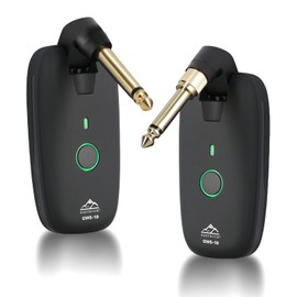 EASTROCK Wireless Guitar System, Guitar Transmitter & Receiver for Electric Guitar, Bass, Keyboard & More Instruments, 7-Channel Rechargeable, 6H Battery, 1/4” & 1/8” Plugs, Black