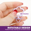 11Pcs Colorful Flower Metal Lobster Claw Clasps with Spring O