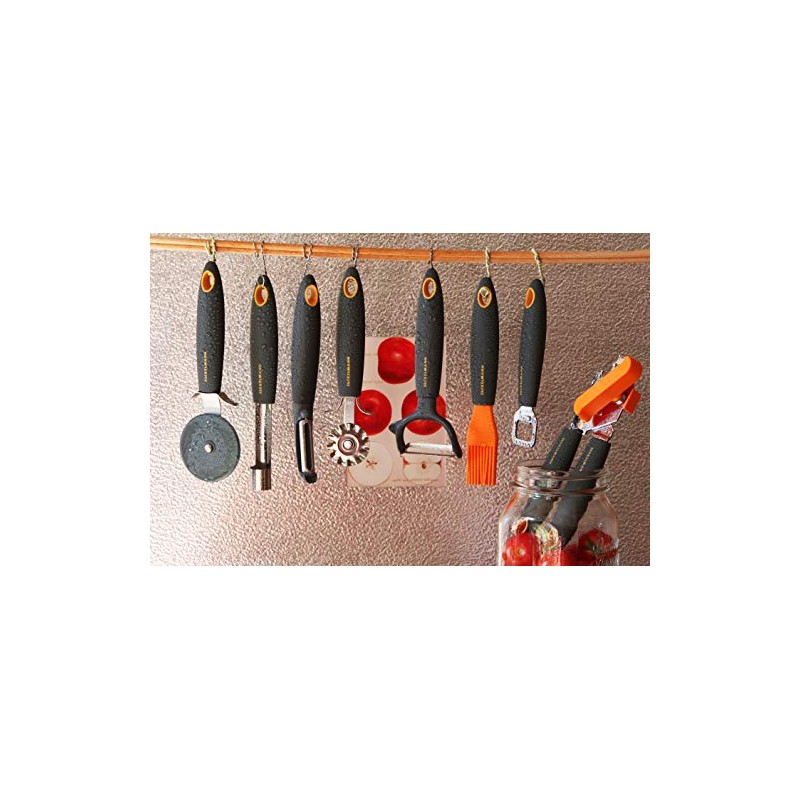 Fackelmann Bottle Opener Soft 16cm in Grey/Orange/Silver, Stainless Steel 16