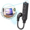 1 FT Flat Plug Extension Cord - HICITY 3 Outlet
