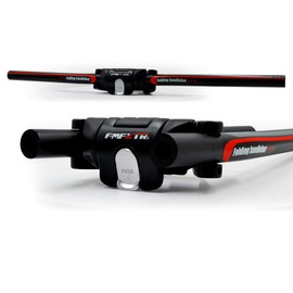 UPANBIKE Bike Folding Handlebar Aluminum Alloy Scooter Handlebar Quick Release Foldable Bar 31.8mm/25.4mm (Black+Red)