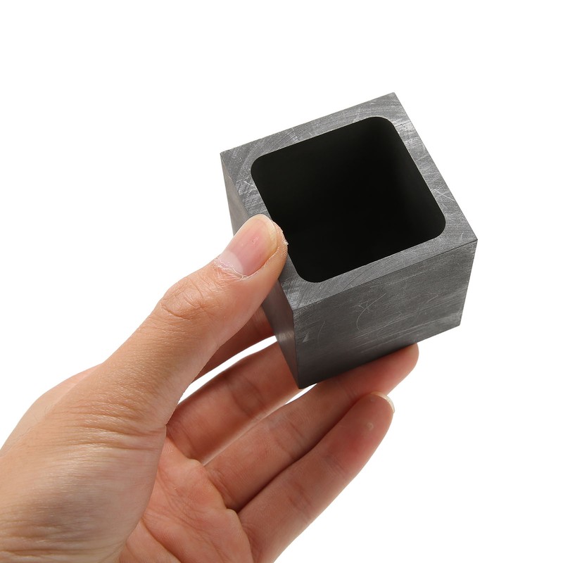 Graphite Crucible Squared Dense Graphite Sturdy Durable Corrosion Resistant Good
