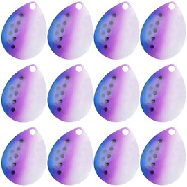 35pcs Fishing Spinner Blades Colorful Colorado Blades Kit Lure Making Supplies Easy Spin Fishing Spoon Blades for DIY Inline Spinner Spinnerbaits Walleye Rig Freshwater Saltwater