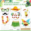 PHOGARY 31PCS Luau Photo Booth Props, Summer Hawaiian Photo Booth