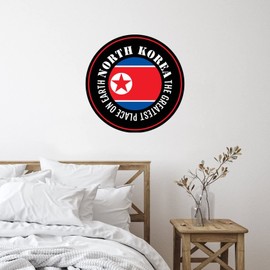 The Greatest Place on Earth North Wall Mural Positive International Flag Bunting Banner Outdoors Wall Decals Vinyl Mural Decals Quotes for Kids Room Restaurant Suitcase Home Decorations 18in