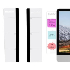 Pack of 2 Memo Board for Computer Monitors, Acrylic Monitor Memo Board, Message Board Holder for Monitor, Office Desk Accessories, Memo Board, Size for Most Screens