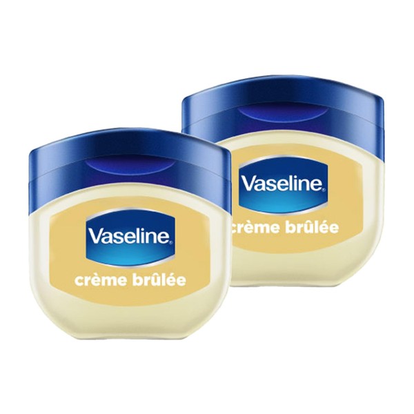 Vaseline Lip Therapy Crème Brûlée, Nourishing Lip Balm for Optimal Moisture (Crème Brûlée (Pack of 2)