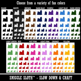 Maltese Dog Solid Temporary Tattoo Water Resistant Fake Body Art Set Collection - Purple (One Sheet)