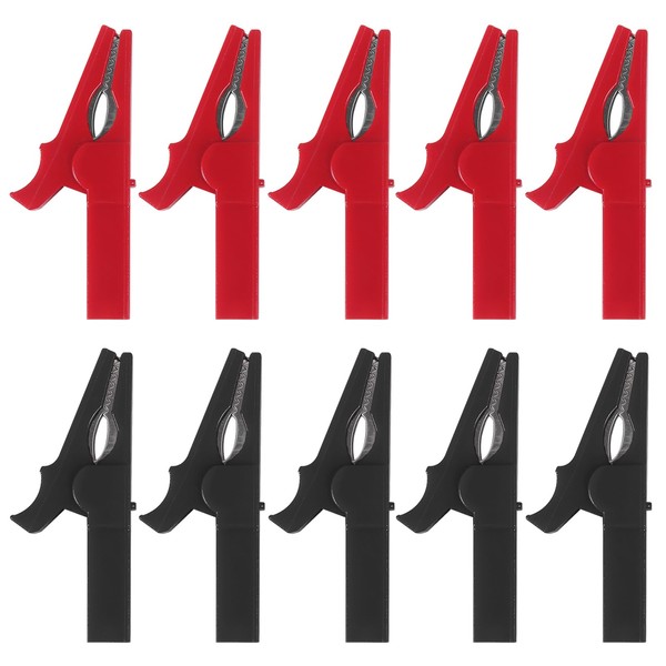 MELIFE 10Pcs Full Insulated Alligator Clips, 30A Safety Test Alligator