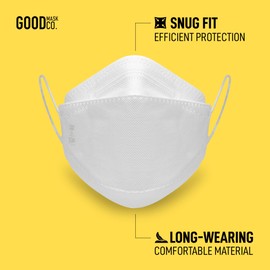 Good Mask Co.Good Comfort Adult Face Masks FFP2 Mask, Disposable and Comfortable Face Masks Dust mask (10pcs, White)