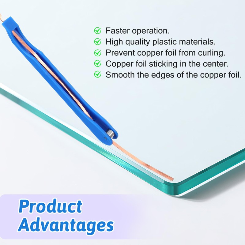 Ymapinc 2Pcs (7/32 in) Stained Glass Kit - Hand Foiler