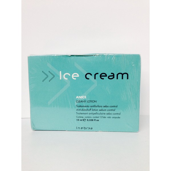 Inebrya Ice Cream Anice Cleany Lotion Anti-dadruff Lotion Sebum Control 12x10 Ml Phials