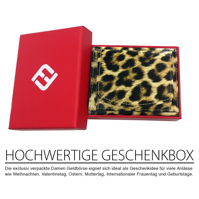 FreeHaveFun Women's Mini Purse, PU leopard look, Modern