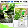 UIUZAMR pH Meter for Hydroponics PPM EC Meter for Water
