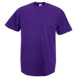 Fruit of the Loom Men's Short-Sleeved T-Shirt - purple, size: l