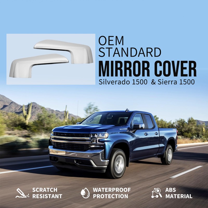 Chrome ABS Mirror Cover for 2019 2020 2021 2022 2023