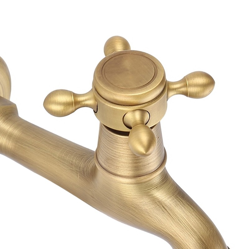 Vintage Solid Brass Single Handle Faucet for Washing Machine Wall