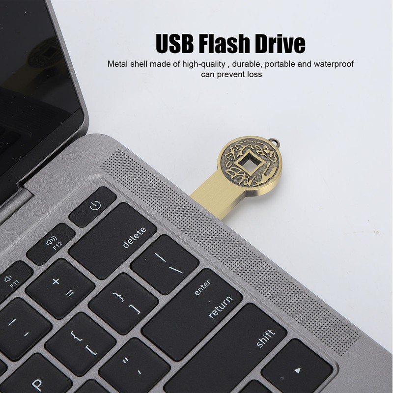 USB Flash Drive 16GB/32G/64G/128G Thumb Metal 2.0 Portable Waterproof Metal