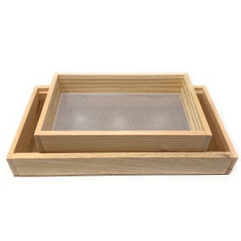 Space Home - Sieve - Flour Sieve with Drawer - Flour Sieve - Wooden Sieve with Drawer - Wood