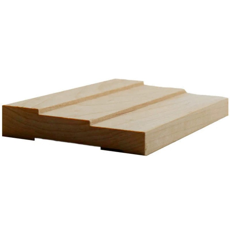 EWCA35 Contemporary 3-1/2" Wide x 3/4" Stepped Casing. Unfinished Trim,