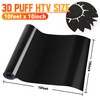 Puff Vinyl Heat Transfer Roll: Black Puff Vinyl 10" x10ft