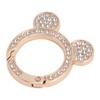 10pcs Rhinestone Spring O Rings Cute Bear Head Zinc Alloy
