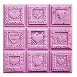Milky Way - Crazy Hearts Soap Mold Tray - Melt and Pour - Cold Process - Clear PVC - Not Silicone - MW 50