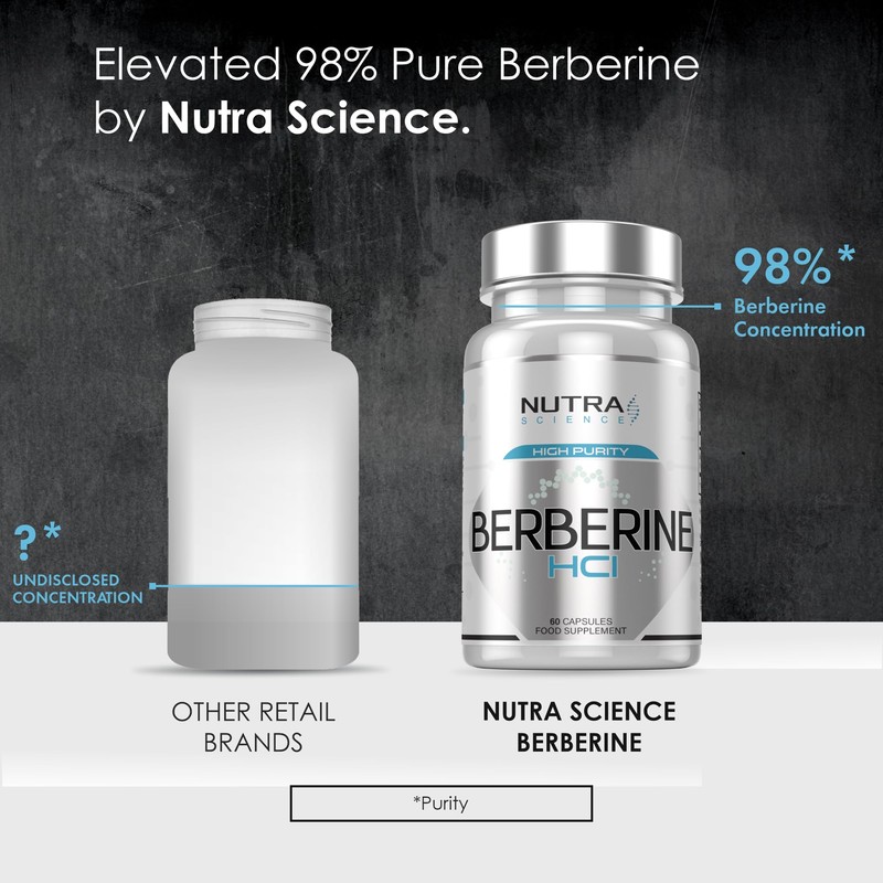 Berberine Supplement (98% Purity) Advanced Berberine High Strength 500mg, 60