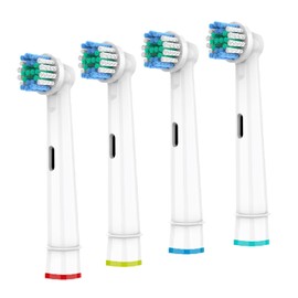 Replacement Toothbrush Heads Compatible with Oral-B Braun,4 Pack Professional Electric Brush Heads for Oral B Replacement Heads Refill Pro 500/1000/1500/3000/3757/5000/7000/7500/8000