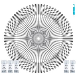 ilauke 100 PCS Sewing Machine Needles Universal, Compatible with Singer, Brother, Janome, Varmax, Universal Standard Needles in Sizes HAX1 65/9, 75/11, 90/14, 100/16, 110/18