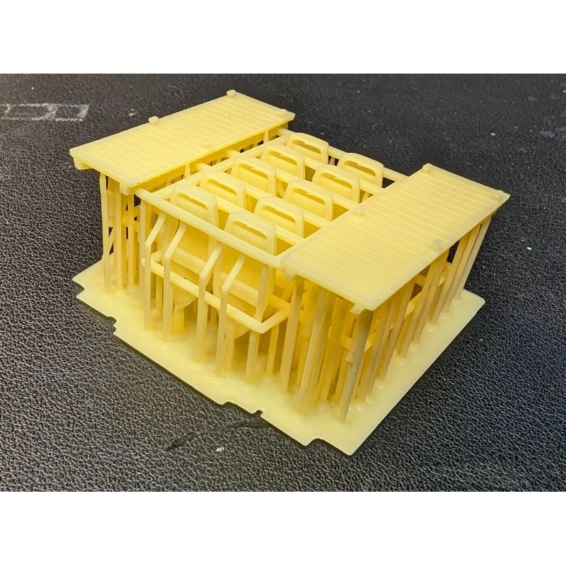 N Scale Boat Dock Set with 10 Boats and 2