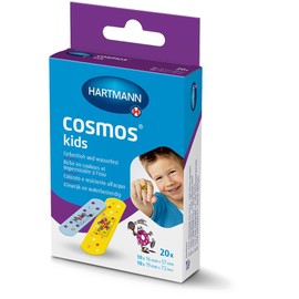 Cosmos Kids: Makes Small Wounds Quickly Forget; Pack of 10 19 x 72 mm and 10 Pieces 16 x 57 mm, Pack of 20