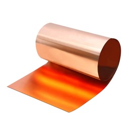 Copper Sheet Roll 1000mm x 100mm x 0.5mm, 99.9% Pure Copper Strip Copper Flashing Metal Foil Plate for Crafts, Electrical Repairs, Grounding,Roofing Flashing