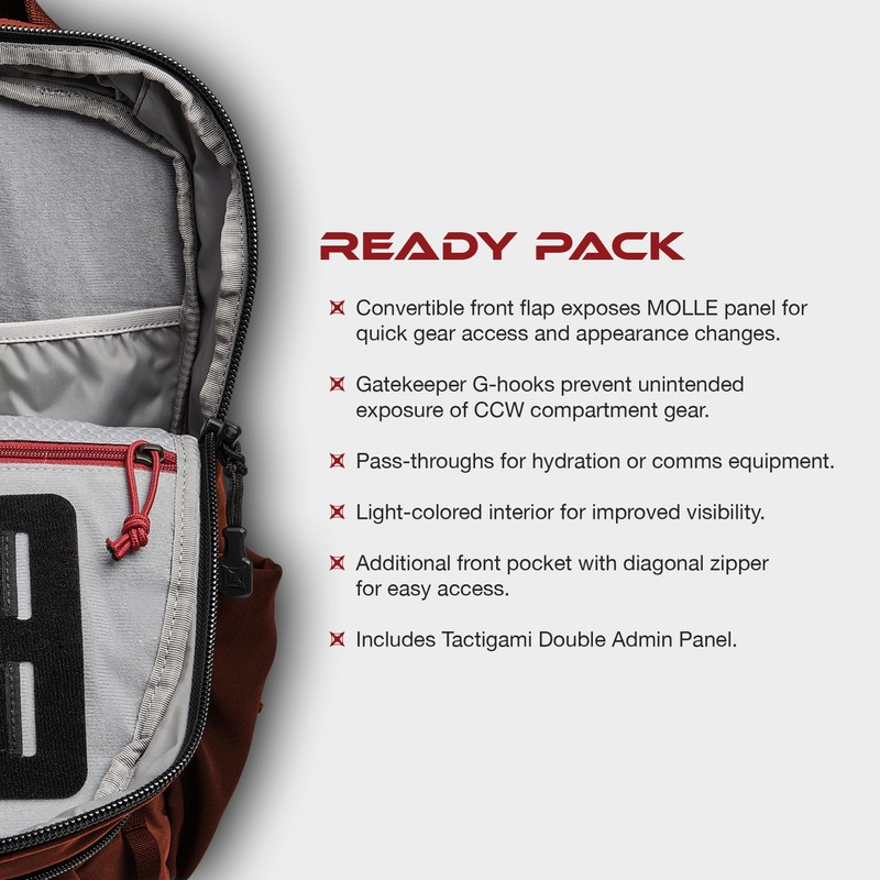 Vertx Ready Pack Tactical Backpack 20L for CCW, EDC, Travel,