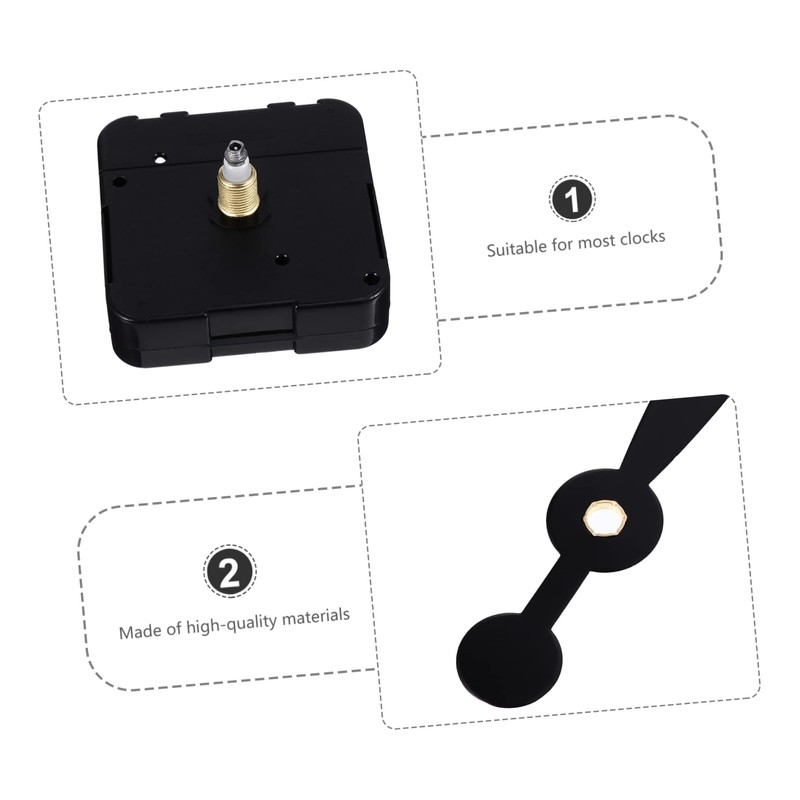 SHINEOFI 2 Sets High Torque Clock Movement Replacement Mechanism with