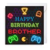 Second Ave Gaming Gamer Brother Square Children's Kids Birthday Greeting