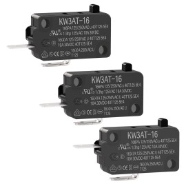 Bxizxd KW3AT-16 Microwave Oven Door Switch 16A 125/250V Door Interloc for KW3A, KW3A...