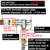 (10 Pack) Lidertik 1/2 inch NPT Thread Angle Stop Valve
