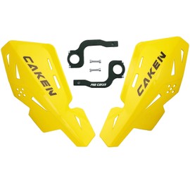 PRO CAKEN Universal 7/8" 22mm and 1 1/8" 28mm Handle Bar Hand Guards CNC Bracket for Dirt Bike Motocross ATV Scooter for CRF KLX KX LTR TRX SX SXF EXC XCW Grizzly Hawk 250 Bicycles-Yellow